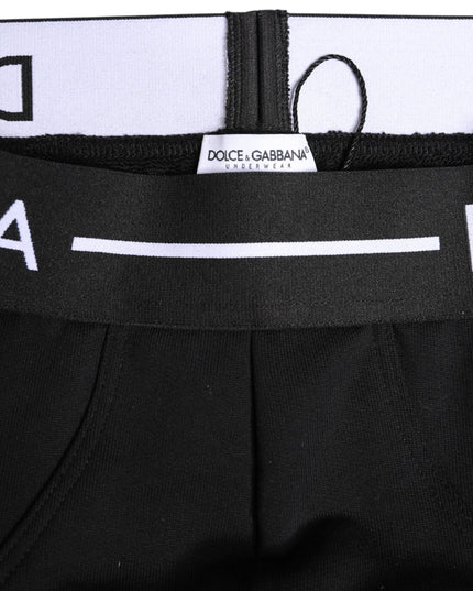 Dolce & Gabbana Black Cotton Stretch Regular Brief Underwear
