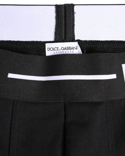 Dolce & Gabbana Black Cotton Stretch Regular Boxer Underwear