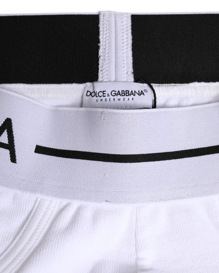 Dolce & Gabbana White Cotton Stretch Regular Brief Underwear