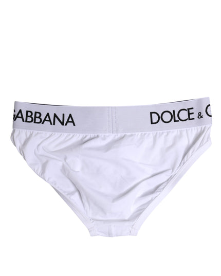 Dolce & Gabbana White Cotton Stretch Regular Brief Underwear