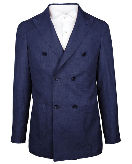 Made in Italy Blue Linen Blazer