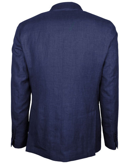 Made in Italy Blue Linen Blazer