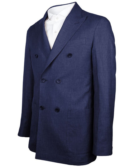 Made in Italy Blue Linen Blazer