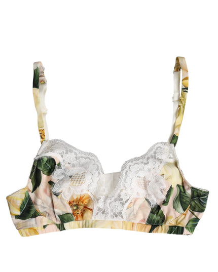 Dolce & Gabbana Multicolor Floral Print Non Wire Bra Underwear
