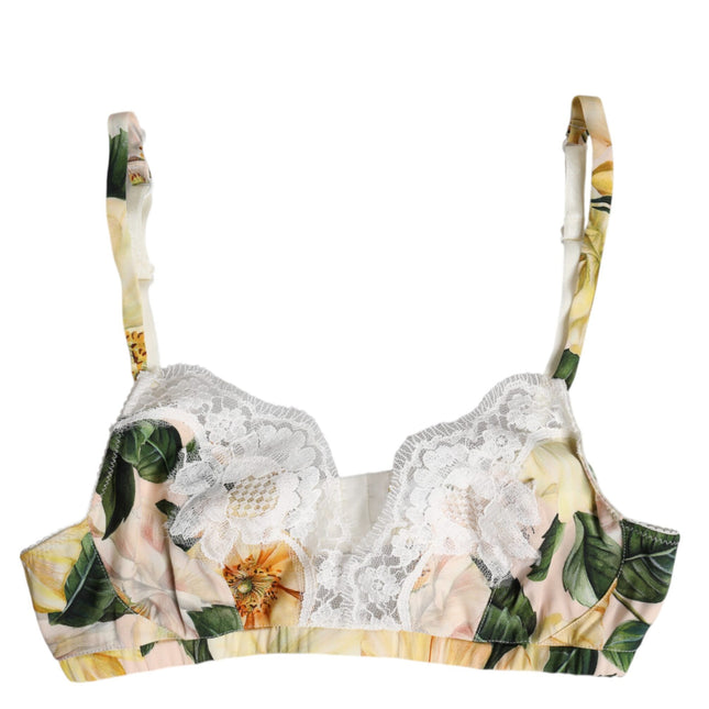 Dolce & Gabbana Multicolor Floral Print Non Wire Bra Underwear