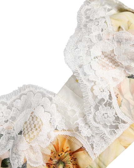 Dolce & Gabbana Multicolor Floral Print Non Wire Bra Underwear