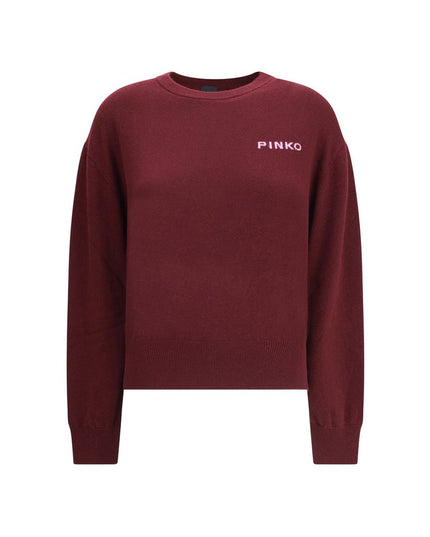 PINKO Bordeaux Wool Sweatshirt