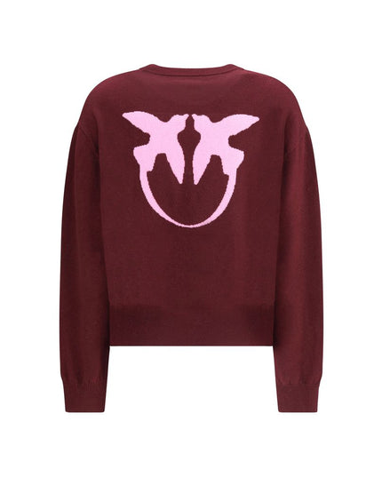 PINKO Bordeaux Wool Sweatshirt