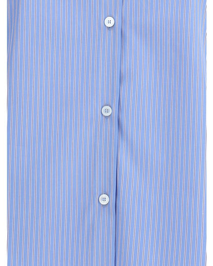 Valentino Blue Cotton Pattern Shirt