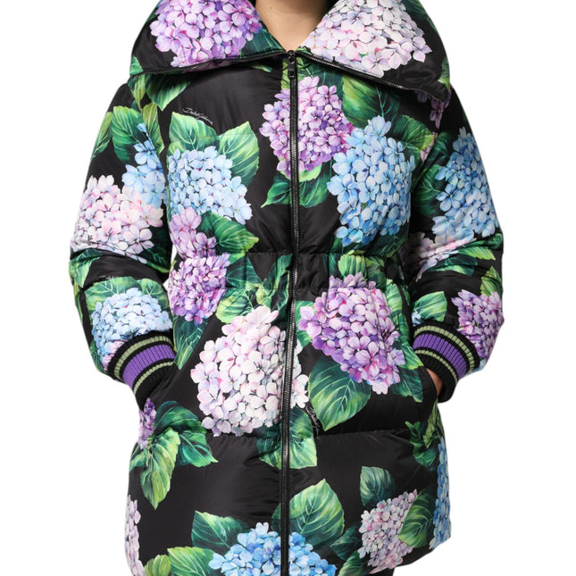 Dolce & Gabbana Multicolor Floral Print Puffer Quilted Jacket