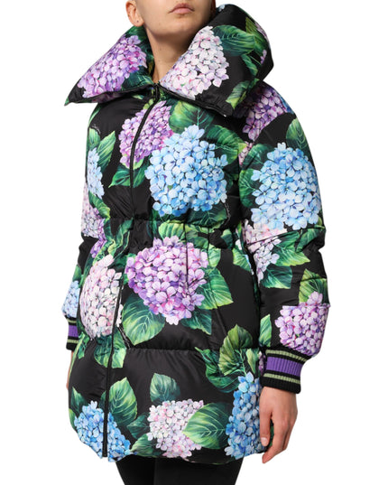 Dolce & Gabbana Multicolor Floral Print Puffer Quilted Jacket