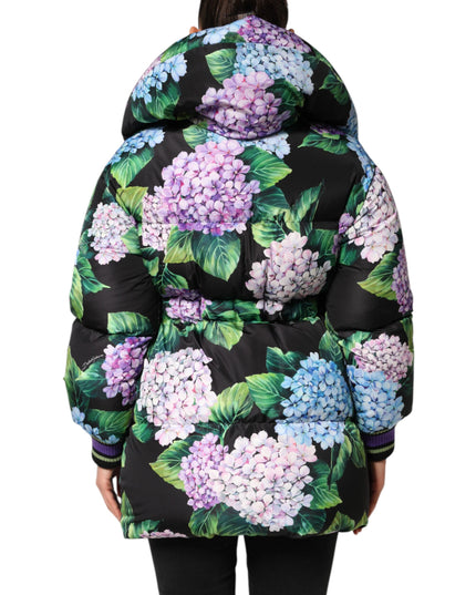 Dolce & Gabbana Multicolor Floral Print Puffer Quilted Jacket