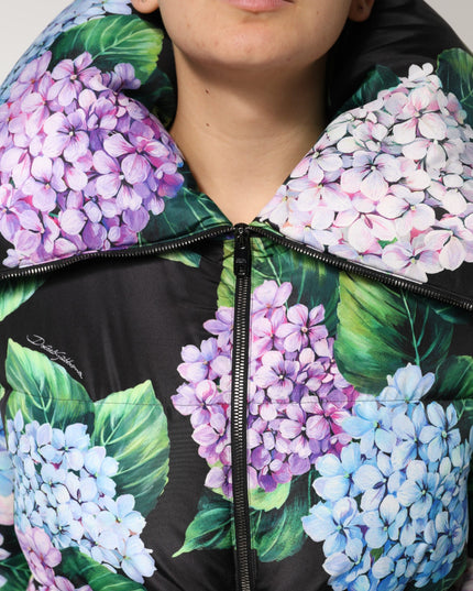 Dolce & Gabbana Multicolor Floral Print Puffer Quilted Jacket