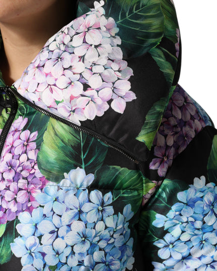 Dolce & Gabbana Multicolor Floral Print Puffer Quilted Jacket