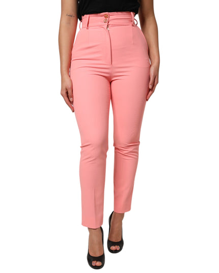 Dolce & Gabbana Pink High Waist Dress Tapered Pants