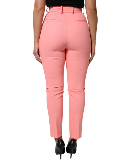 Dolce & Gabbana Pink High Waist Dress Tapered Pants