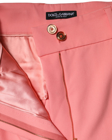 Dolce & Gabbana Pink High Waist Dress Tapered Pants