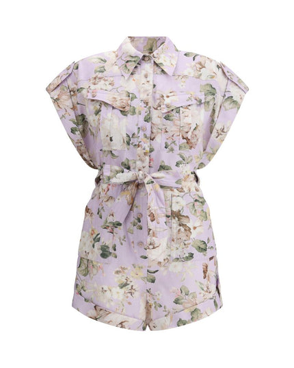 Zimmermann Multicolor Linen Jumpsuit