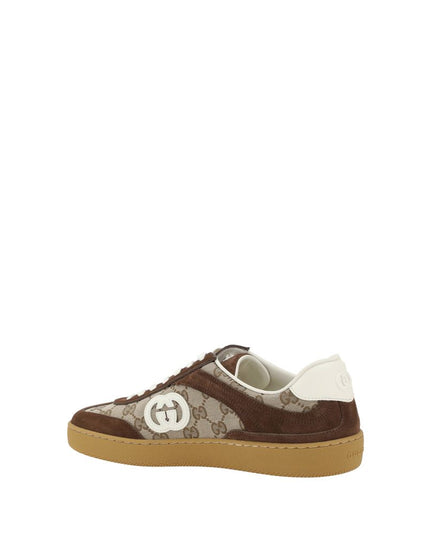 Gucci Brown Calf Leather Bos Taurus Low Top Sneakers