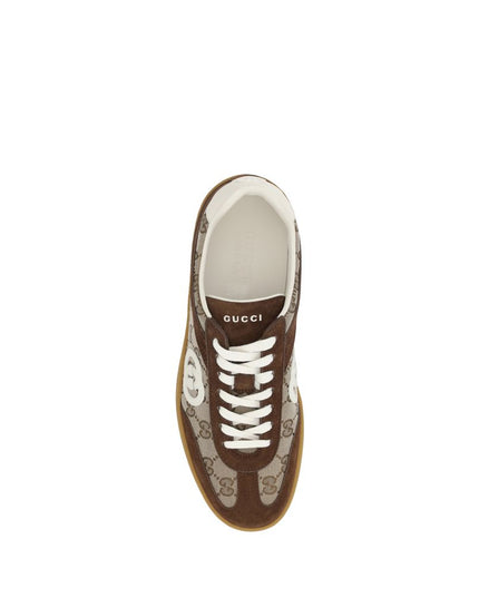Gucci Brown Calf Leather Bos Taurus Low Top Sneakers