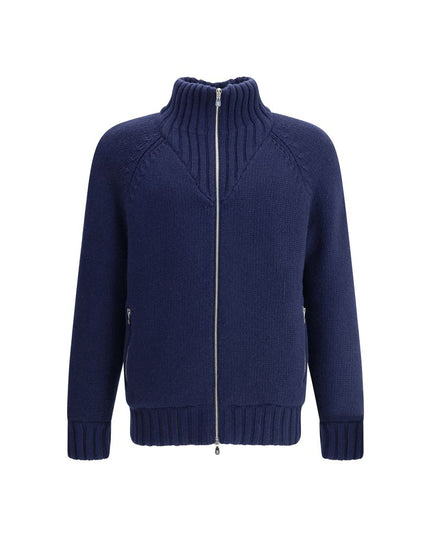 Brunello Cucinelli Blue Cashmere Coat