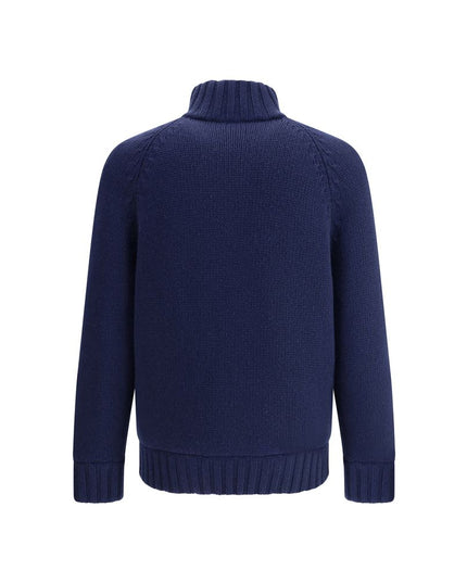 Brunello Cucinelli Blue Cashmere Coat