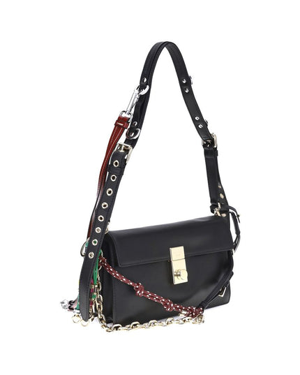 Prada Black Calf Leather Bos Taurus Shoulder Bag