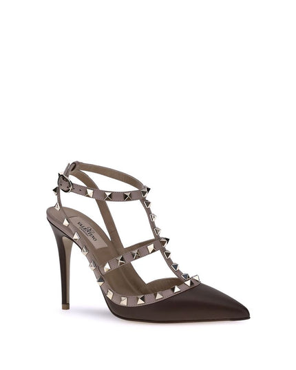 Valentino Garavani Black Calf Leather Bos Taurus High Heel Pumps