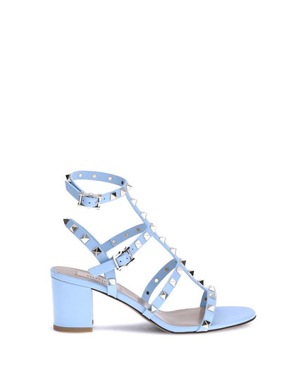 Valentino Garavani Light Blue Calf Leather Bos Taurus Strap-On Sandals