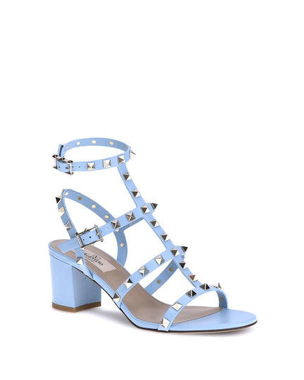 Valentino Garavani Light Blue Calf Leather Bos Taurus Strap-On Sandals