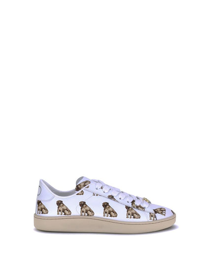 Valentino Garavani White Calf Leather Bos Taurus Low Top Sneakers