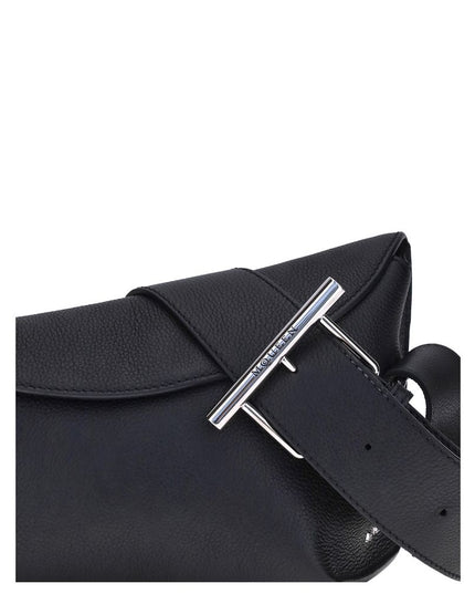 Alexander McQueen Black Calf Leather Bos Taurus Shoulder Bag