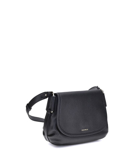 Coccinelle Black Calf Leather Bos Taurus Shoulder Bag