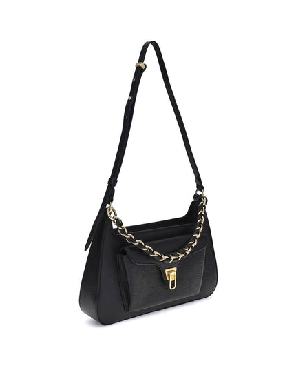 Coccinelle Black Calf Leather Bos Taurus Shoulder Bag
