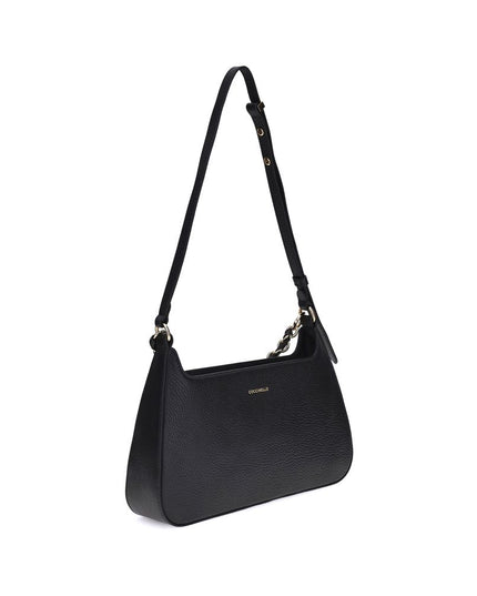 Coccinelle Black Calf Leather Bos Taurus Shoulder Bag