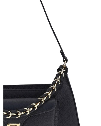 Coccinelle Black Calf Leather Bos Taurus Shoulder Bag