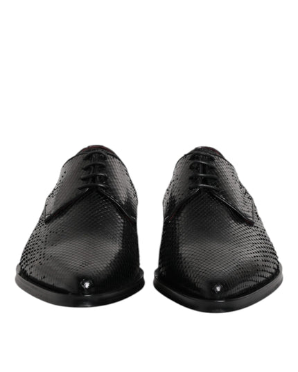 Dolce & Gabbana Black Leather Lace Up Dress Men Derby Shoes