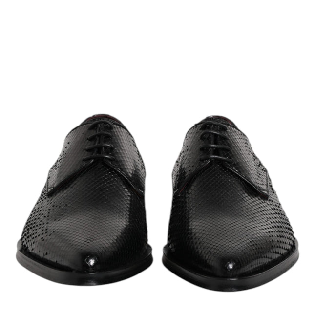Dolce & Gabbana Black Leather Lace Up Dress Men Derby Shoes