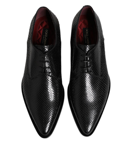 Dolce & Gabbana Black Leather Lace Up Dress Men Derby Shoes