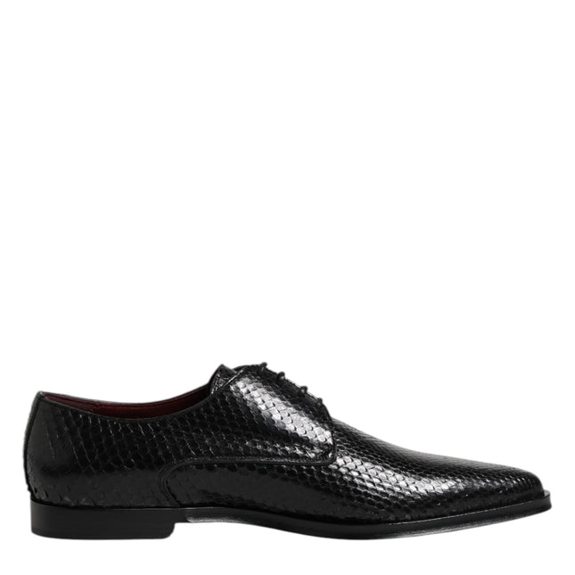 Dolce & Gabbana Black Leather Lace Up Dress Men Derby Shoes