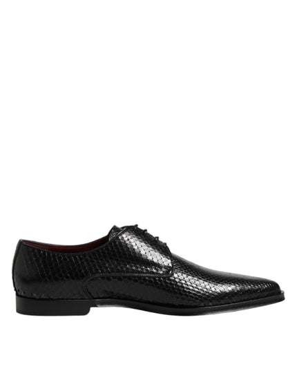 Dolce & Gabbana Black Leather Lace Up Dress Men Derby Shoes