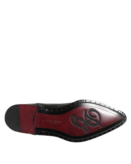 Dolce & Gabbana Black Leather Lace Up Dress Men Derby Shoes