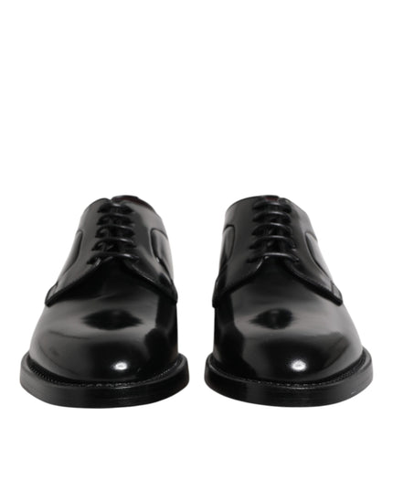 Dolce & Gabbana Black Calf Leather Lace Up Dress Derby Shoes