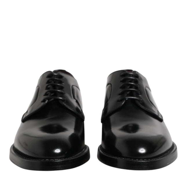 Dolce & Gabbana Black Calf Leather Lace Up Dress Derby Shoes