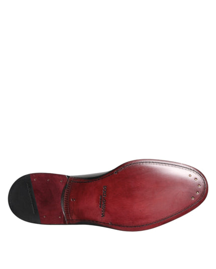 Dolce & Gabbana Black Calf Leather Lace Up Dress Derby Shoes