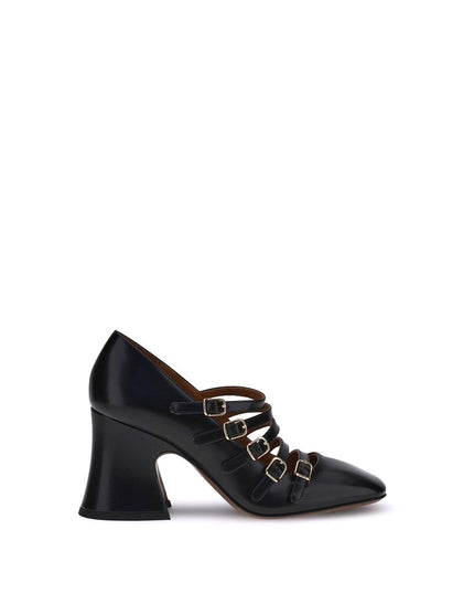 Chloé Black Calf Leather Bos Taurus High Heel Pumps