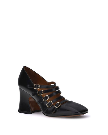 Chloé Black Calf Leather Bos Taurus High Heel Pumps