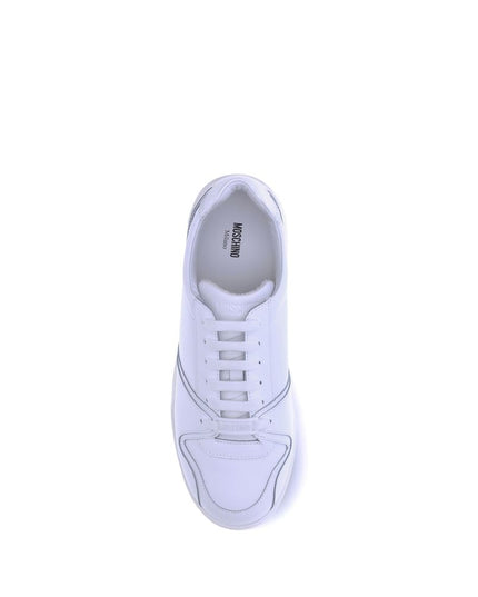 Moschino White Rubber Low Top Sneakers