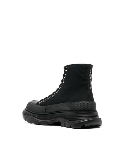 Alexander McQueen Black Canvas High Top Sneakers