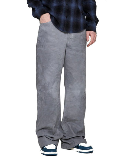 Amiri Gray Leather Pants